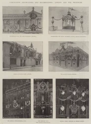 Décorations et illuminations du couronnement, Londres et les provinces